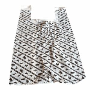 Borsa biocompostabile stampa macelleria nera