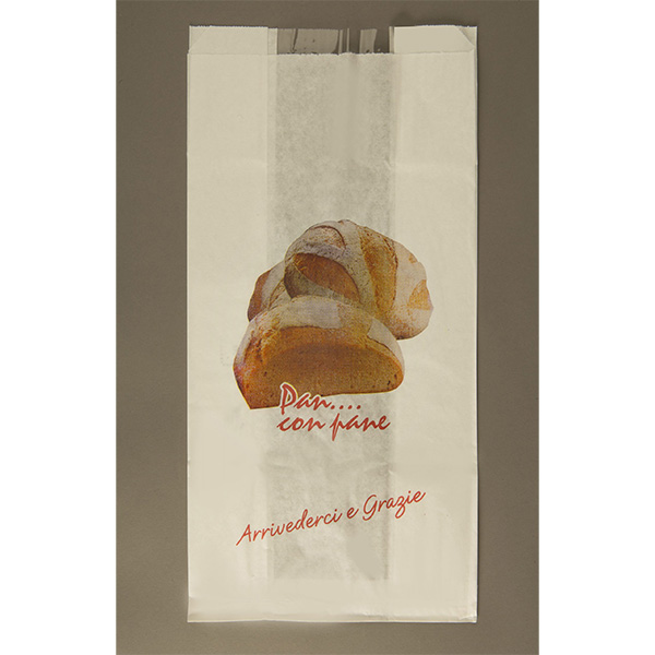 Sacchetti carta bianca con finestra